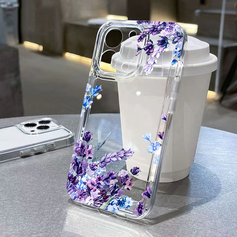 Phone Cases Store - Fioletowe etui na telefon z miękkiego
