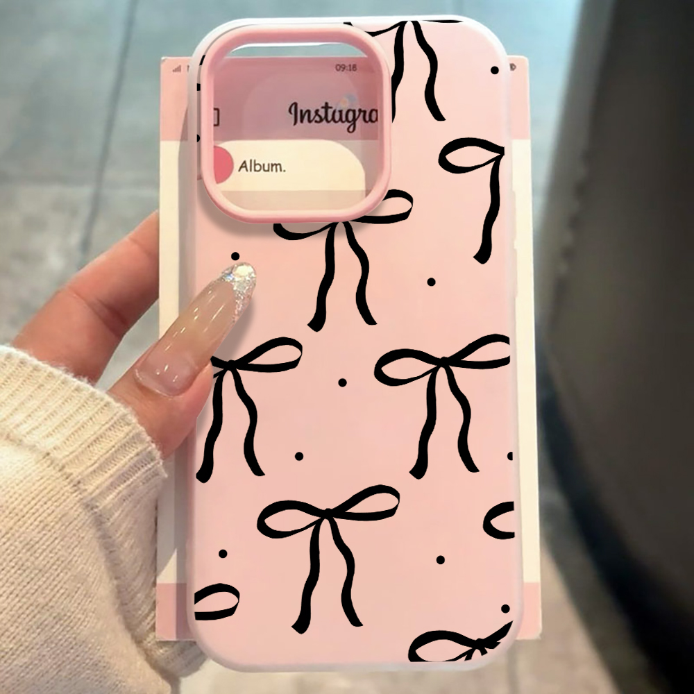 INS Big Black Bow Pattern SIli – Phone Cases Xiaomi 14T recenzja i cena