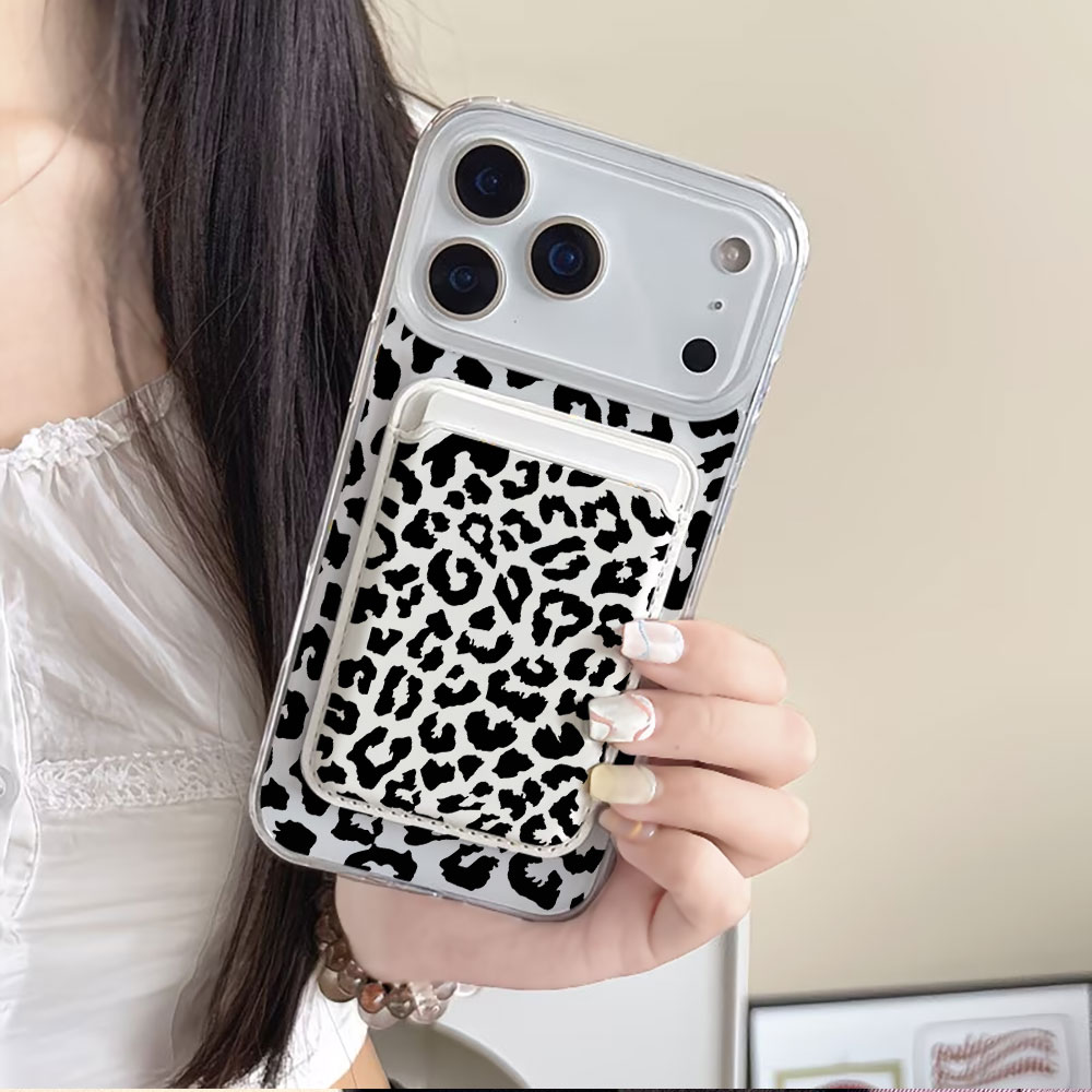 Czarny wzór w panterkę, etui n – Phone Cases That Hold Cards recenzja i cena