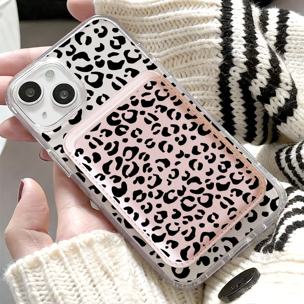 Czarny wzór w panterkę, etui n – Phone Cases That Hold Cards recenzja i cena